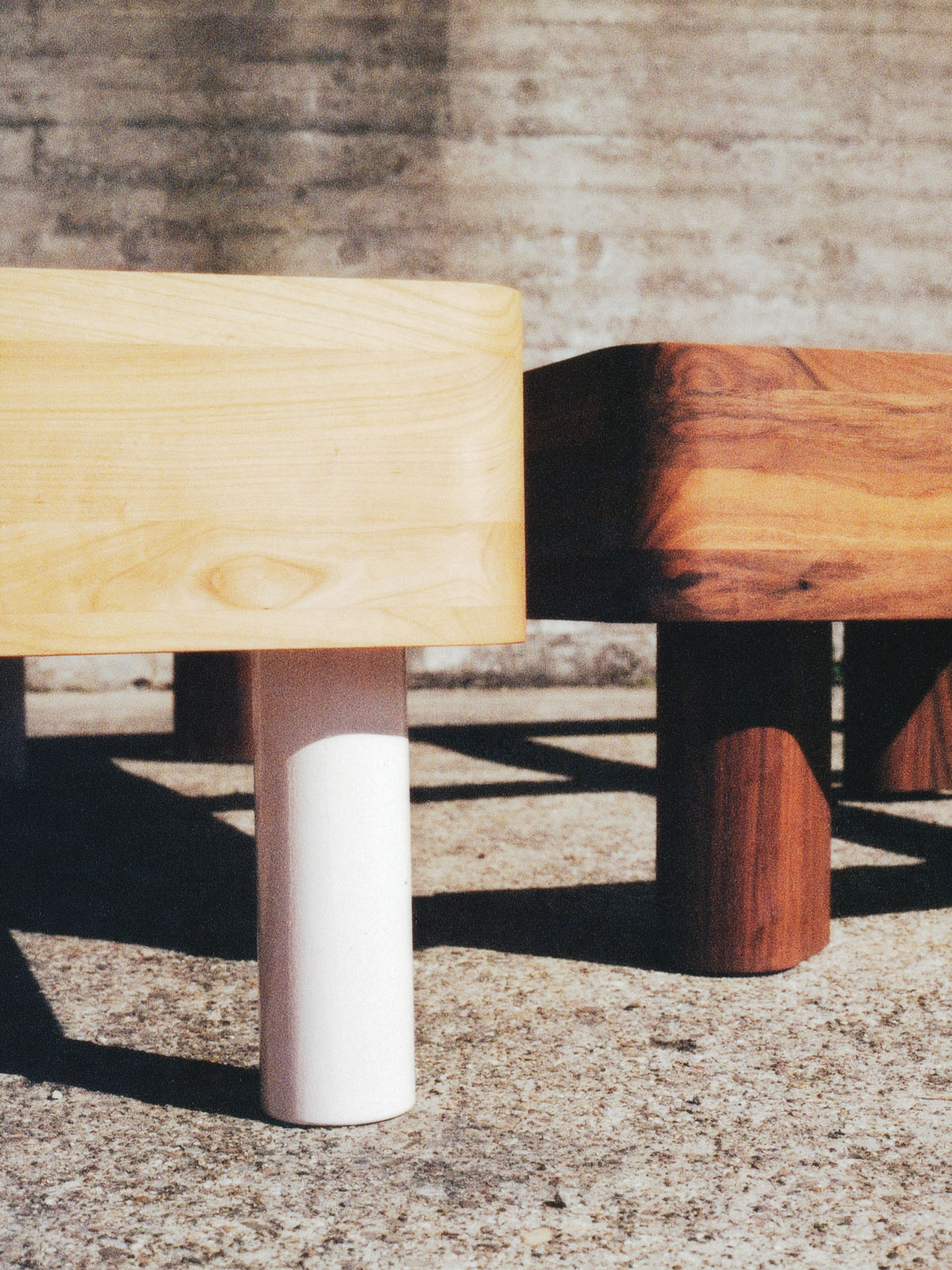 Massivholzbett Re-Sferico, Eckdetails, hergestellt in Winterthur