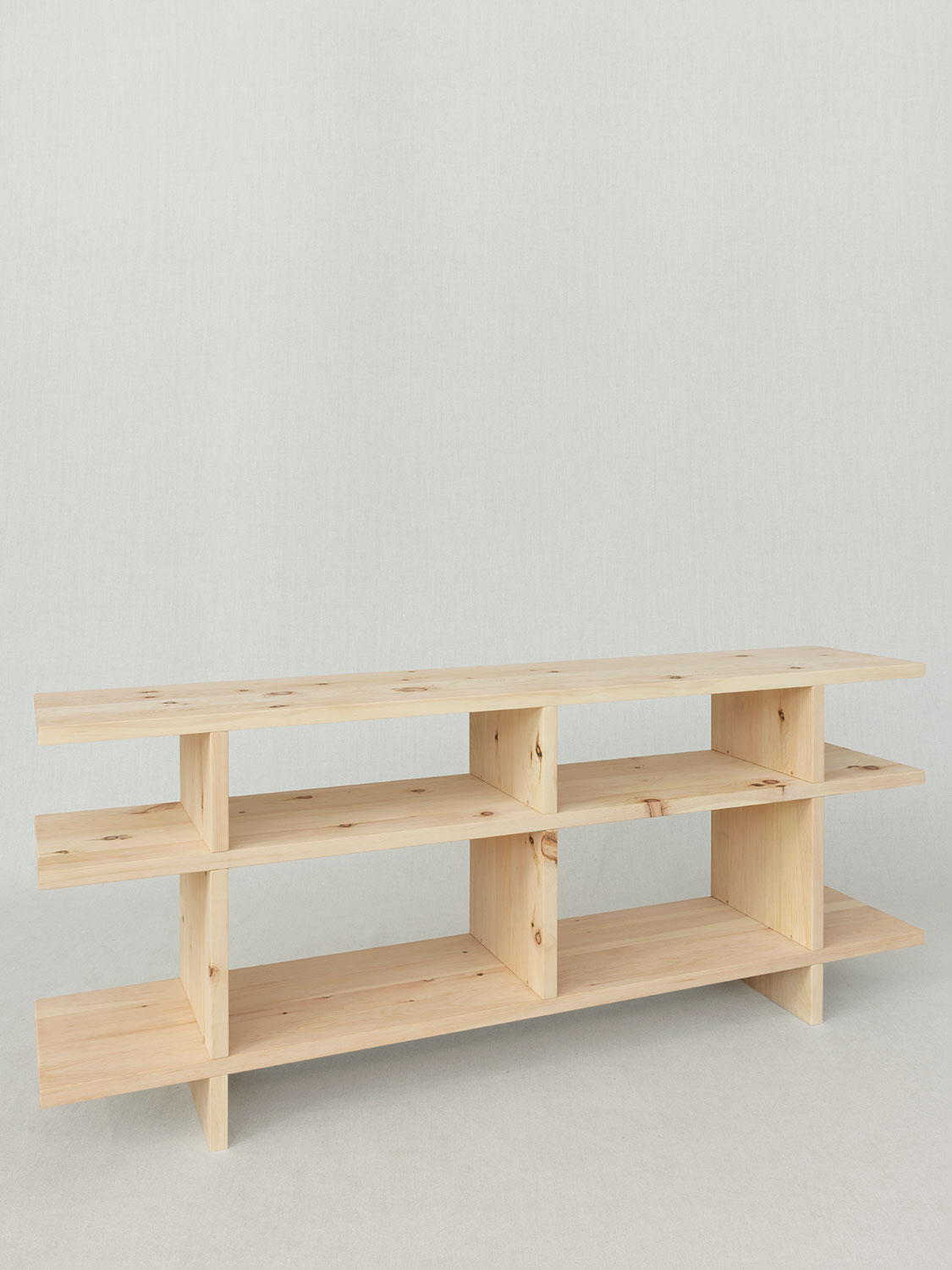 Massivholzlowboard "Japanisch" in Arve, 25 mm Holz, 162 × 58 × 31 cm